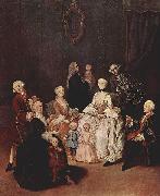 Pietro Longhi Portrat einer Patrizierfamilie oil painting on canvas